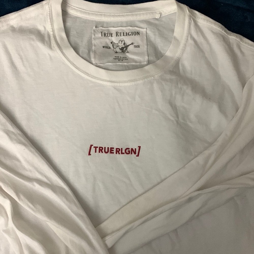 Brand new white true religion long sleeve shirt